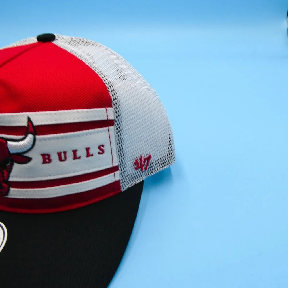 '47 Brand‎ Hitch Hat Youth Chicago Bulls Red White Black Trucker Snapback Cap